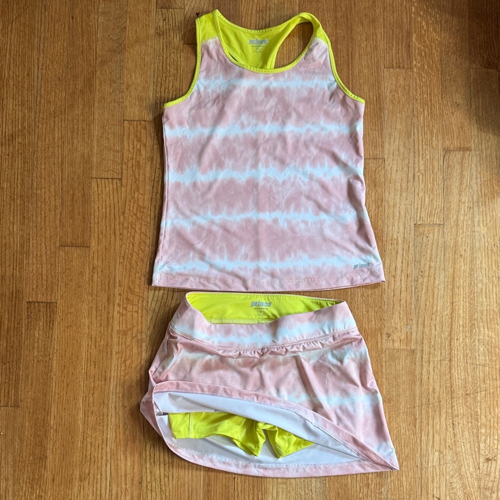 Prince Pink and Yellow Tie-Dye Tennis Set